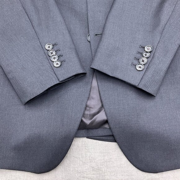 Coppley 1883 Blazer Men 44 Gray 160s Worsted Wool Dragonfly‎ Supreme Suit Jacket - Picture 3 of 12
